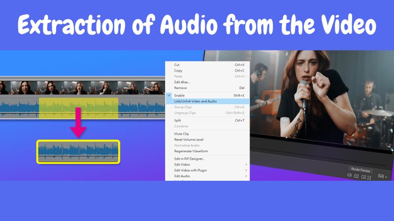 Extraction of Audio from the Video
