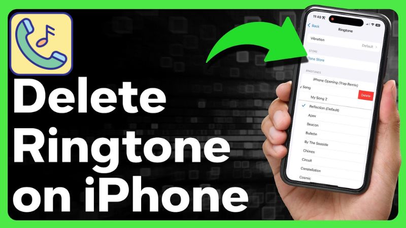How do I delete a ringtone on iOS